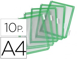 10 fundas para portacatálogo Tarifold A4 color verde